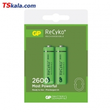 باتری قلمی شارژی ریسایکو جی پی AA NiMH 2600mAh بسته 2 عددی