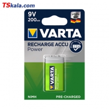 باتری کتابی 9V شارژی وارتا NiMH 200mAh بسته 1 عددی