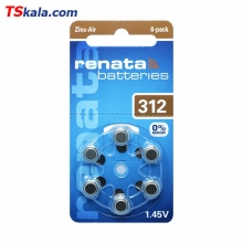 باتری سمعک ZA312-PR41 رناتا بسته 6 عددی