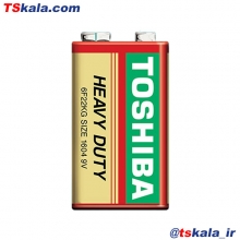 باتری کتابی 9V کربن زینک توشیبا بسته 1 عددی
