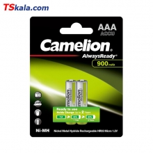 باتری نیم قلمی شارژی کملیون AAA NiMH 900mAh بسته 2 عددی