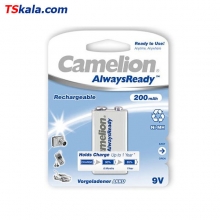 باتری کتابی 9V شارژی کملیون NiMH 200mAh بسته 1 عددی